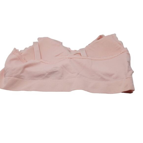 Per Lei 4- Pack Bras Plus Size 3X/4X Seamless Scoop Neck Lace Straps Multicolor - Picture 7 of 13